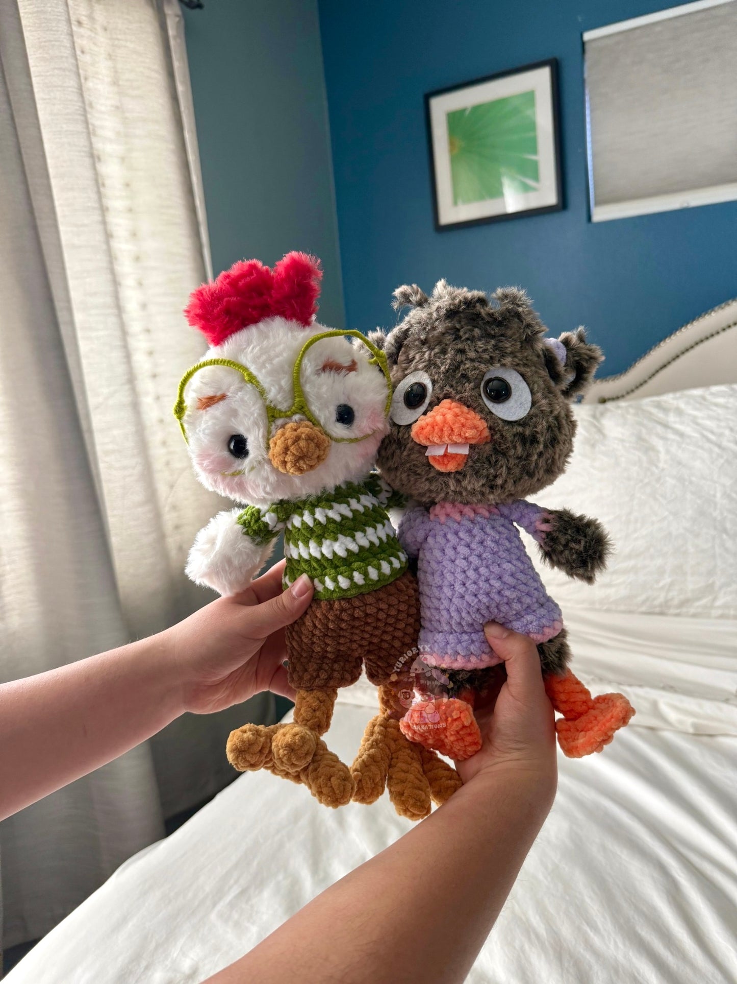 Crochet Fluffy Chicken Little Set 🐔