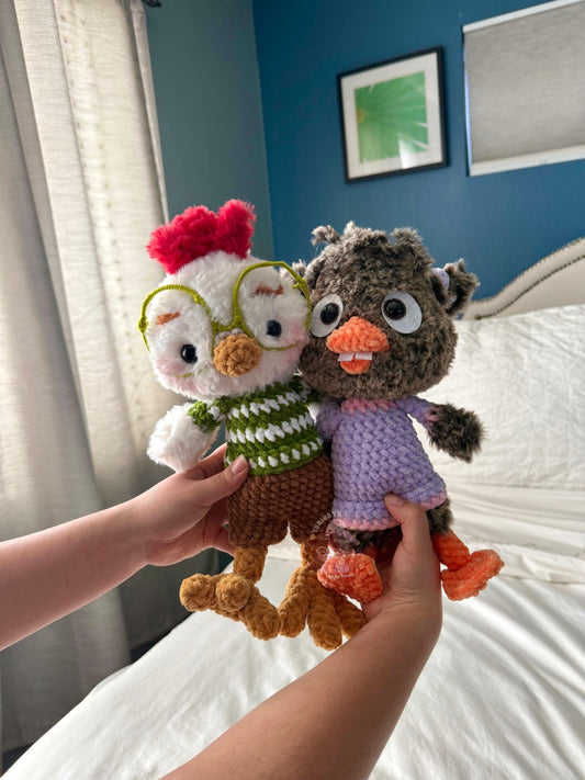 Crochet Fluffy Chicken Little Set 🐔