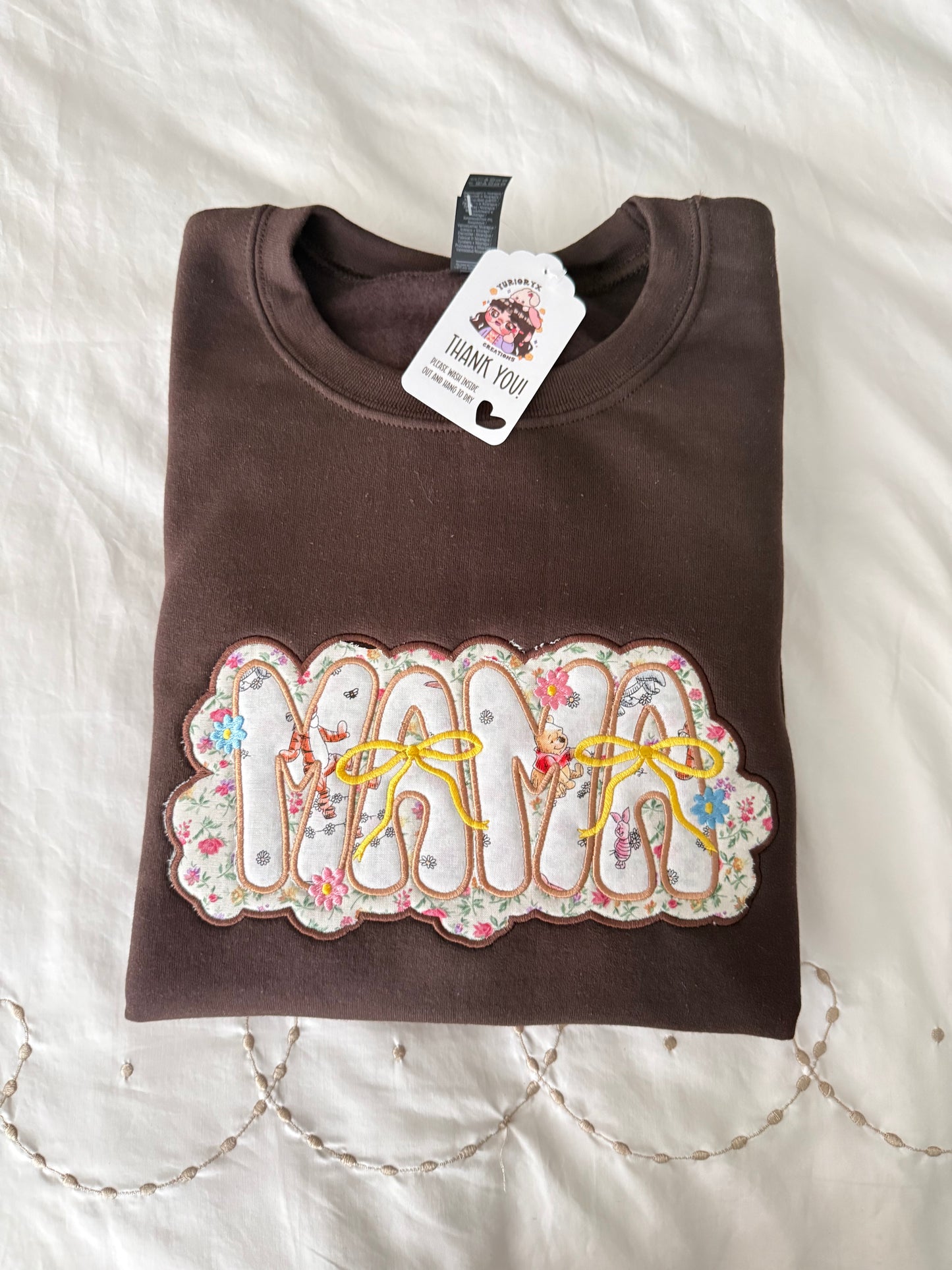 *Ready to Ship* Mama Appliqué Sample embroidered sweaters 🩷