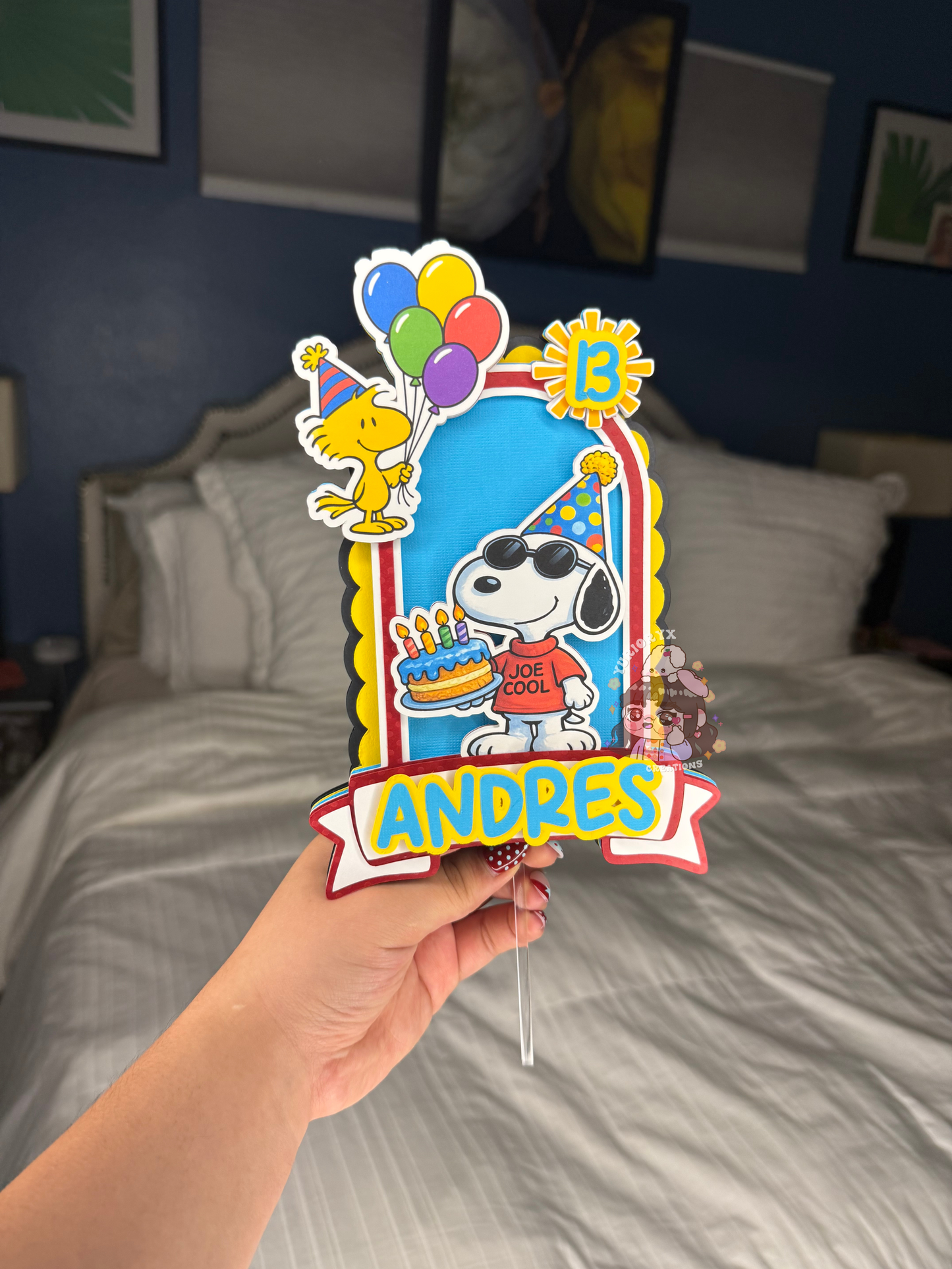 Birthday Puppy Joe Cool Cake Topper 🥳