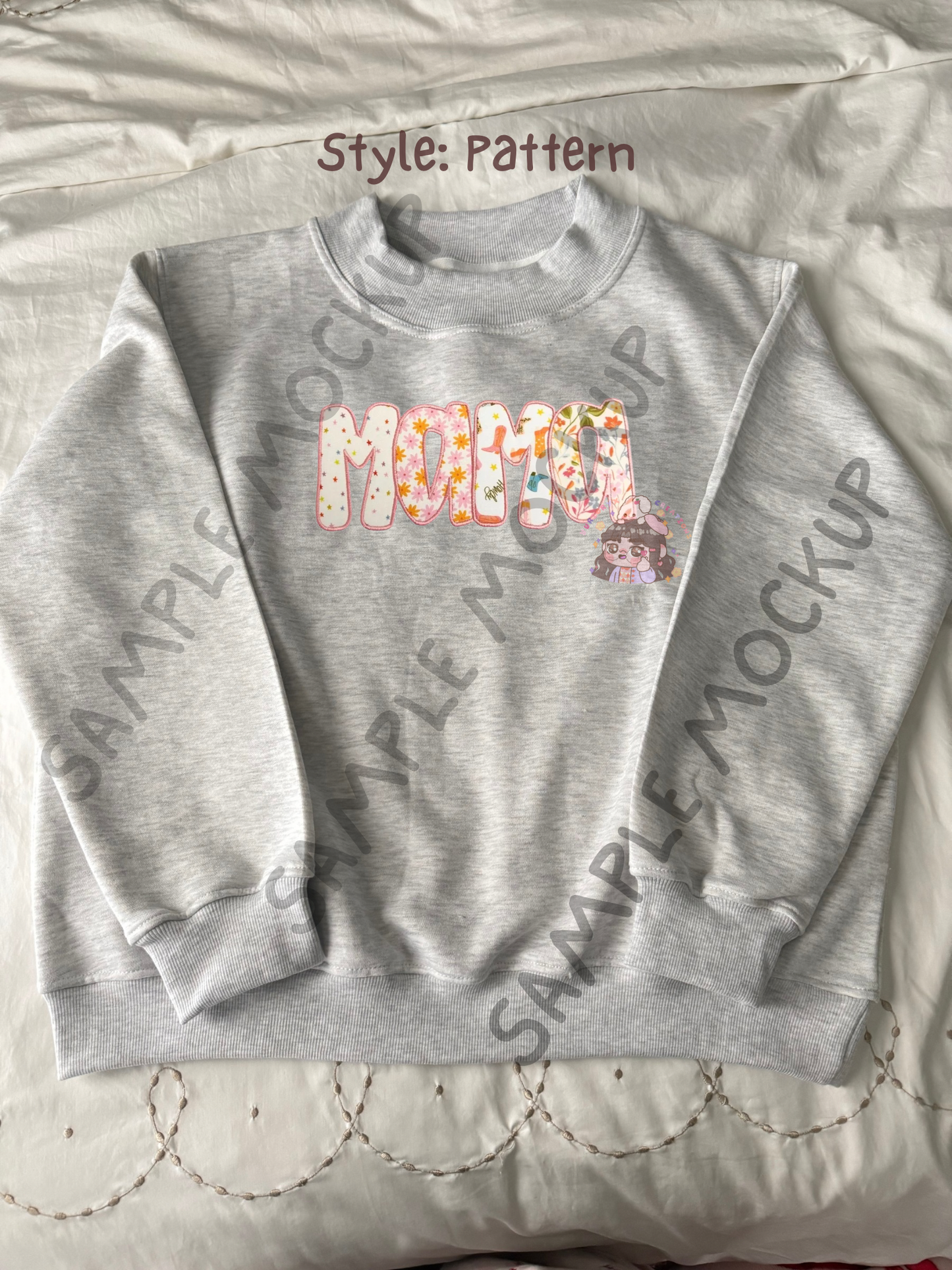 Mama embroidered mock neck sweaters 💝 *pre-order*
