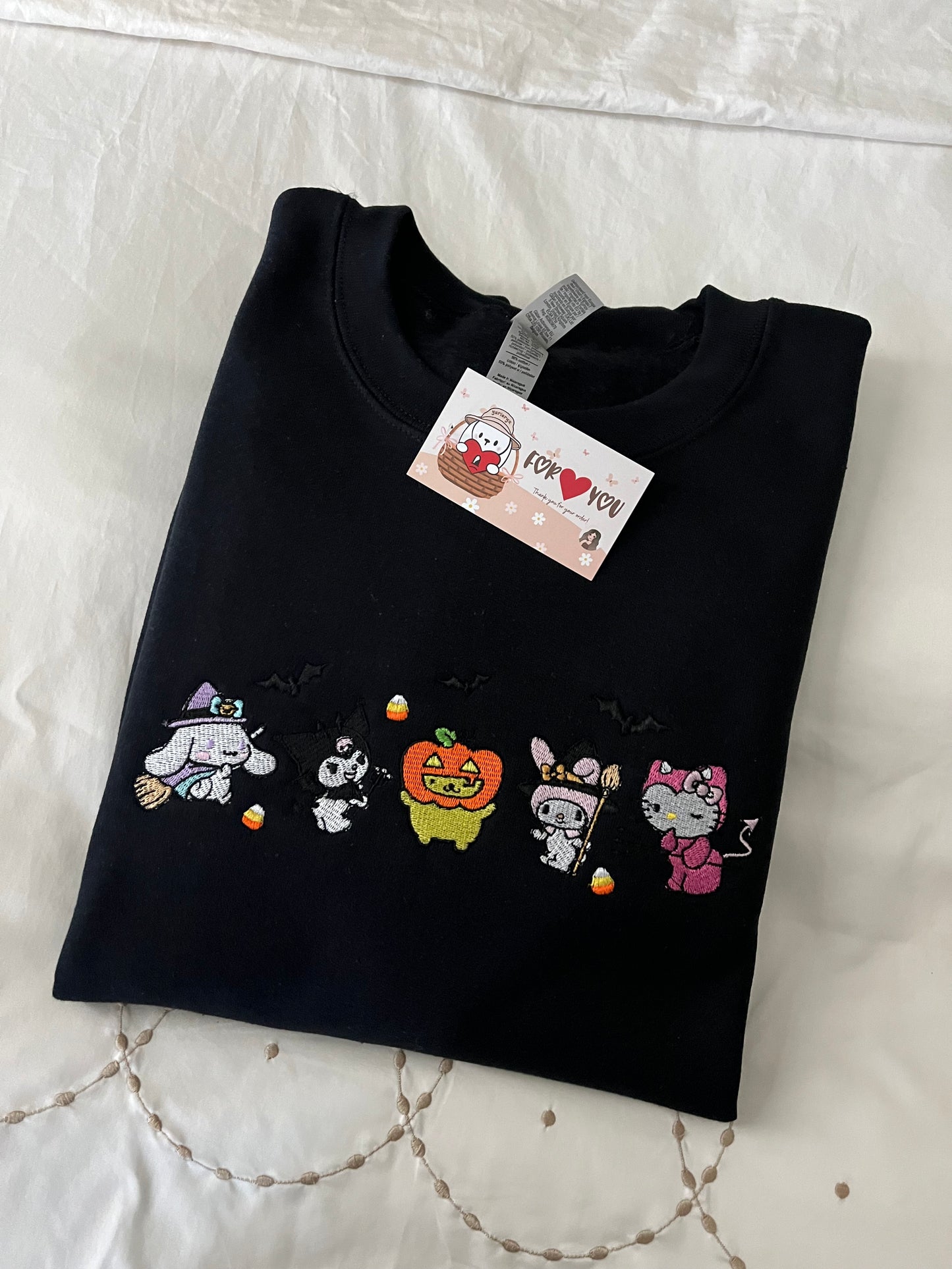 Spooky season cuties embroidered sweater 🩷 *pre-order*