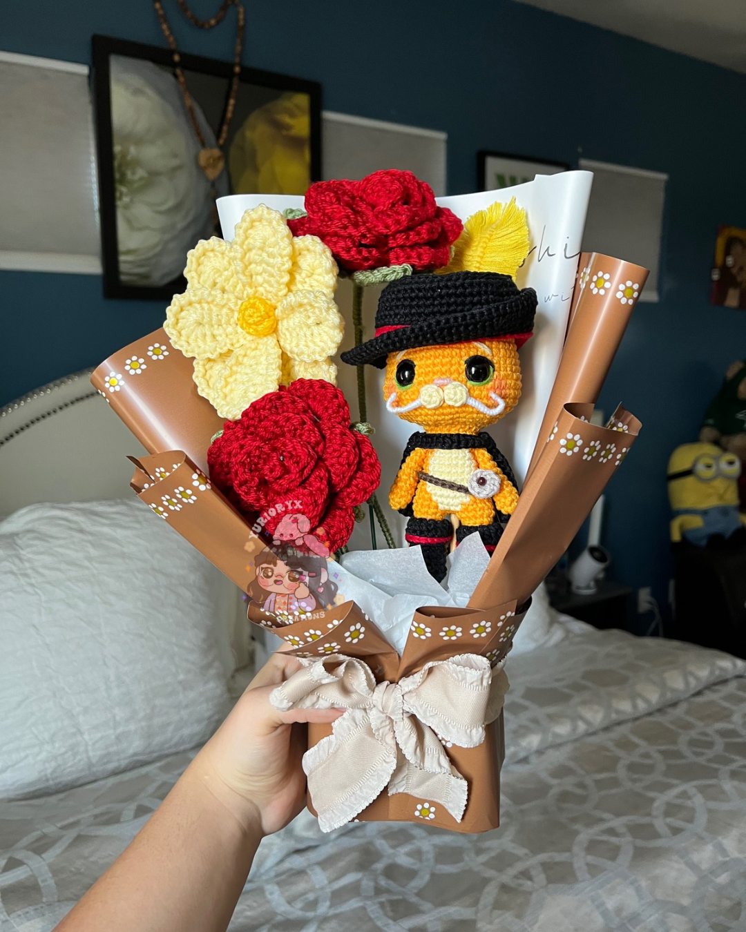 Puss in Boots crochet Bouquet 🧡