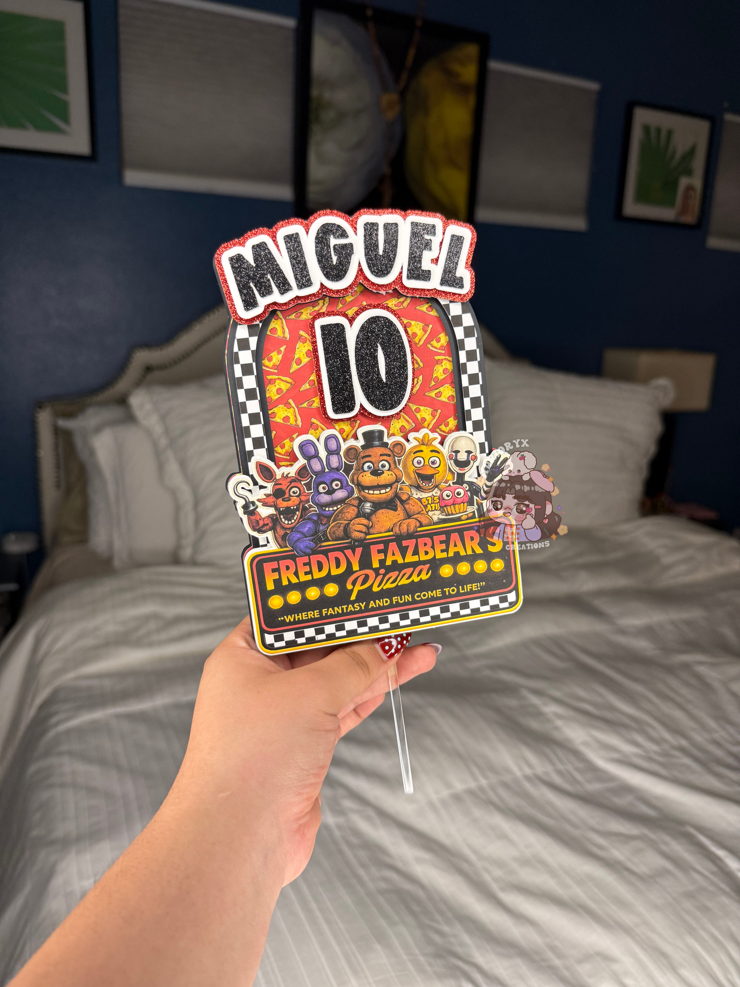 Birthday FNF Cake Topper 🍕