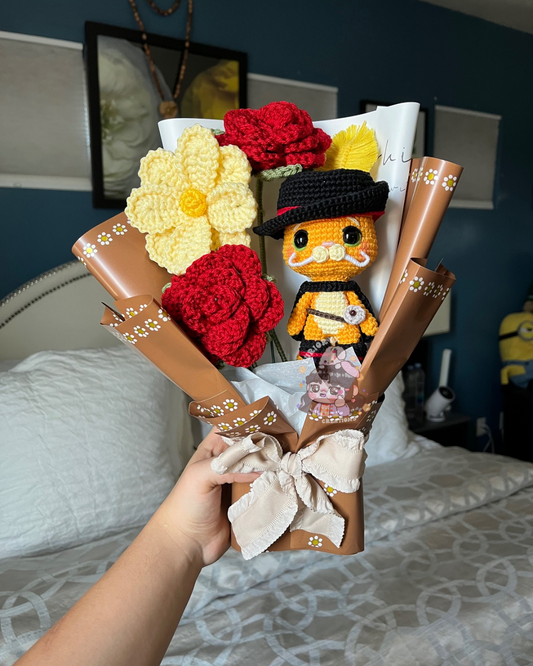 Puss in Boots crochet Bouquet 🧡