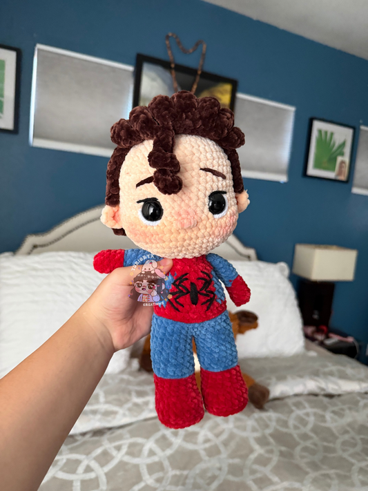 Crochet Jumbo Spidey Plush 🕸️❤️ *pre-order* (Ships Aug-Sep)