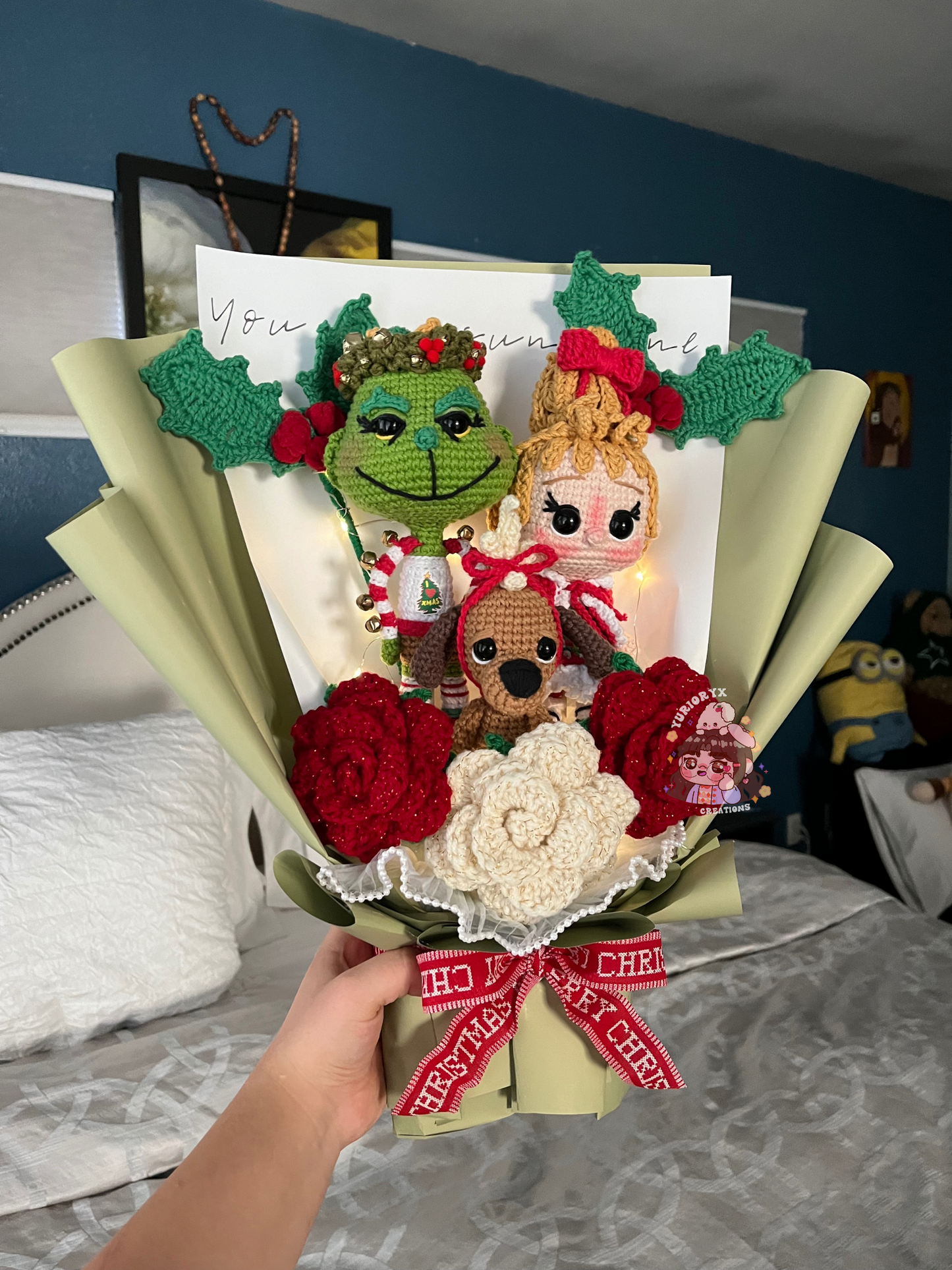 Grinchmas Crochet Eternal Bouquet 🎄