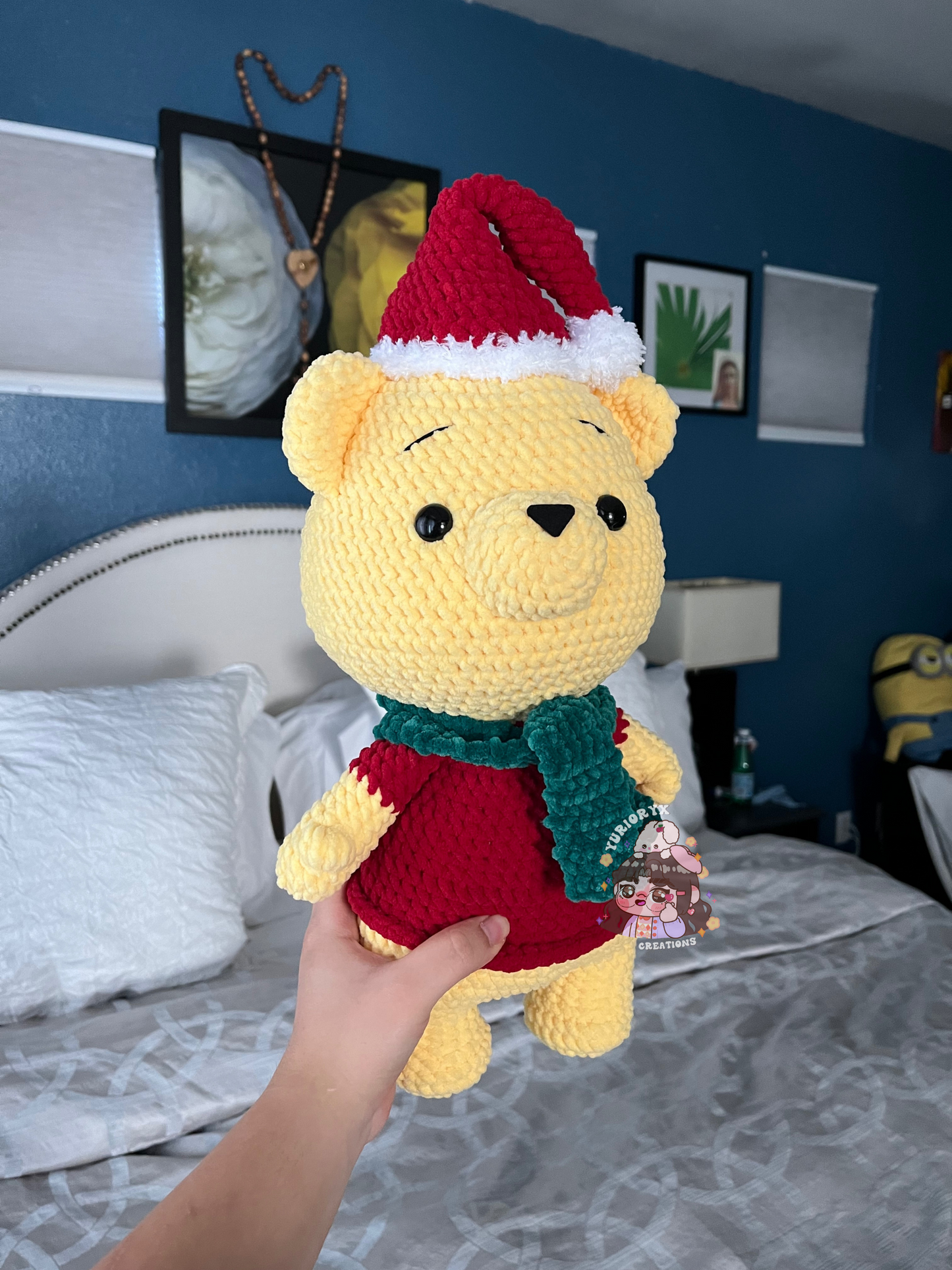 Winter Pooh Bear Crochet plush ❤️