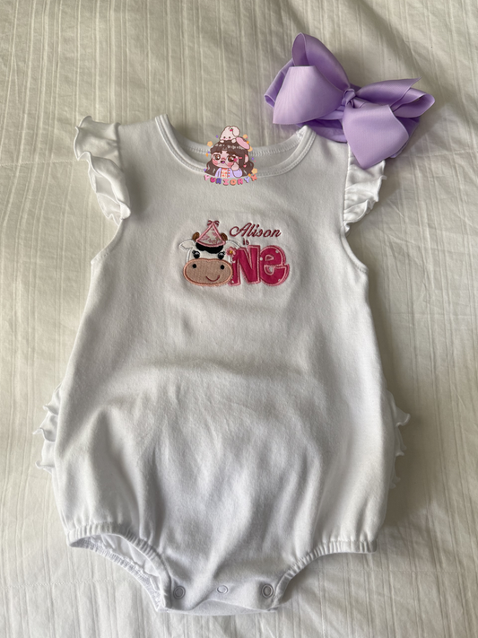 Baby Romper - Cow theme 🐮💝 *pre-order*