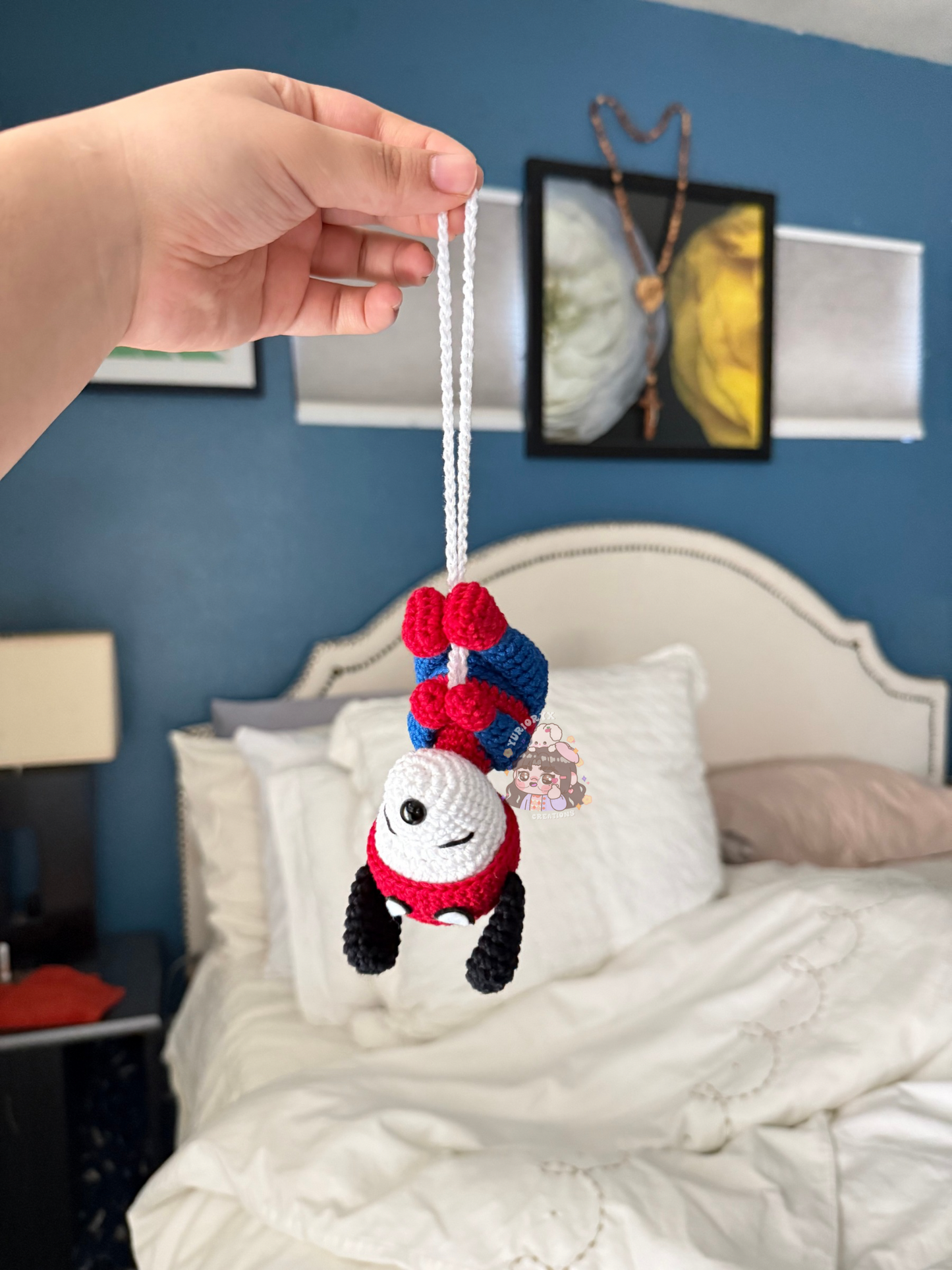 Crochet Spidey Pup Car Hanger 🕸️❤️