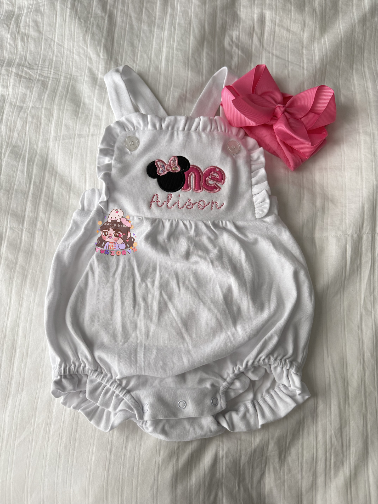 Baby Romper - Pink Mouse Birthday 🎂 *pre-order*