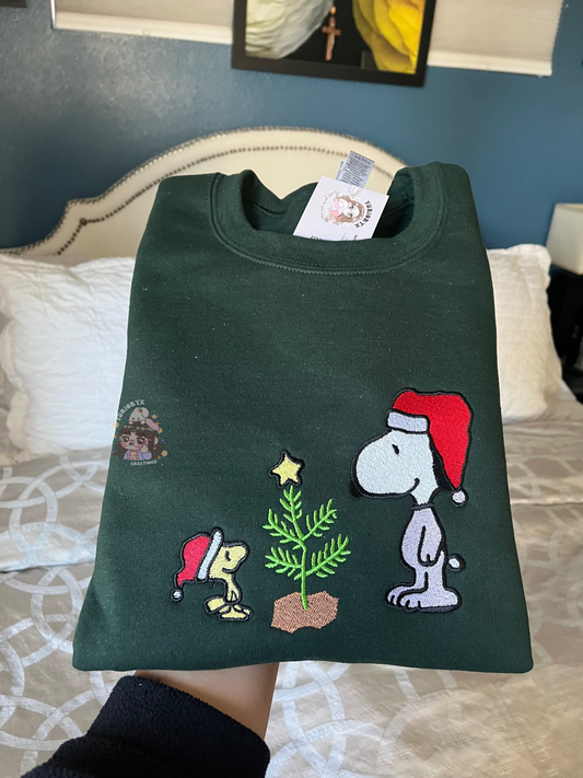 Christmas Tree Snoop embroidered sweater 🎄