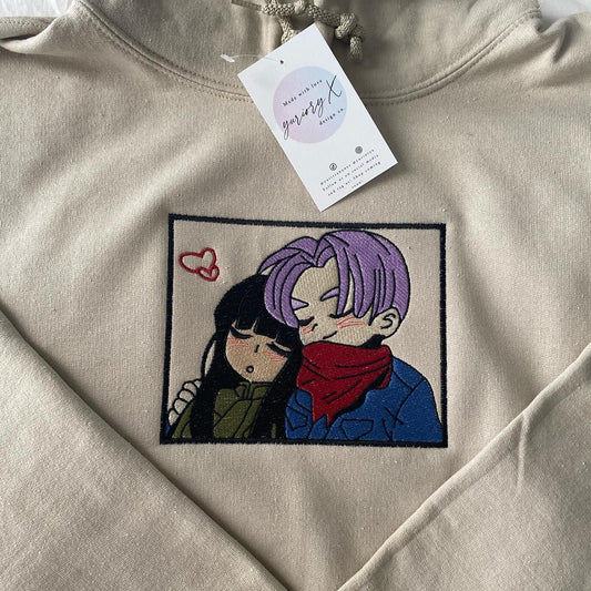 DBZ couple embroidered sweater 💜 *pre-order*