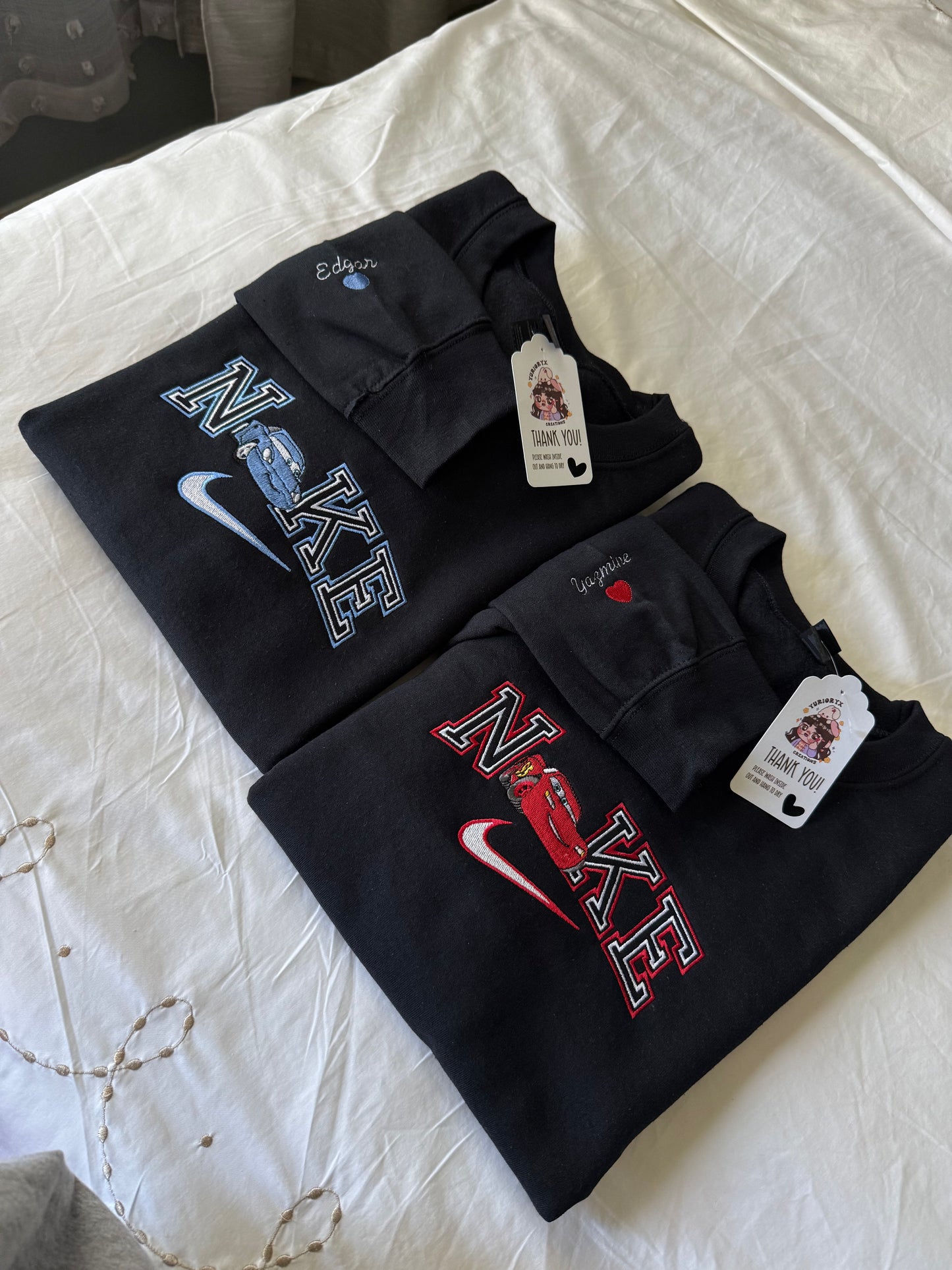 Love Cars duo embroidered sweaters 🏎️ *pre-order*