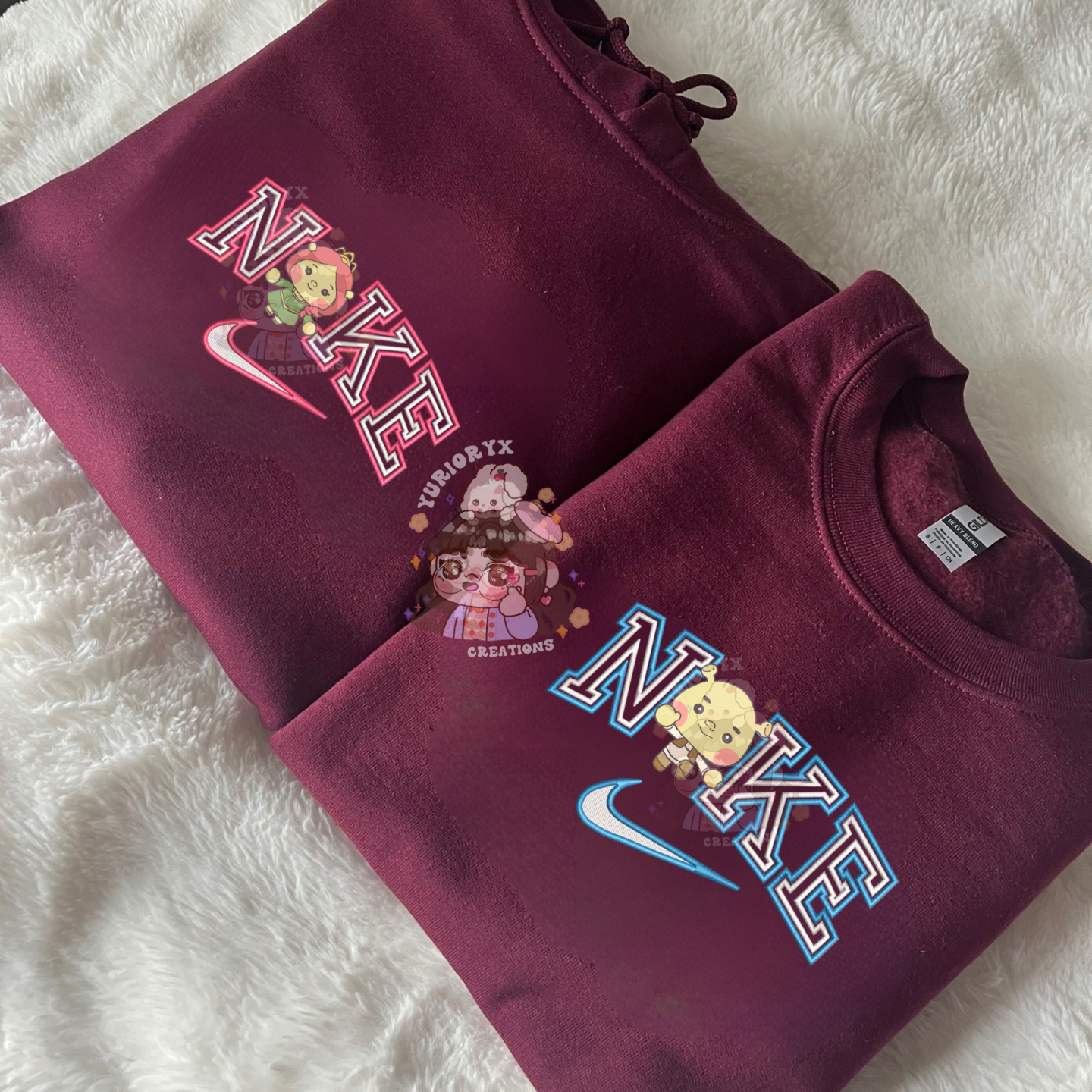 Shrek & Fiona Duo embroidered sweaters 💚 *pre-order*