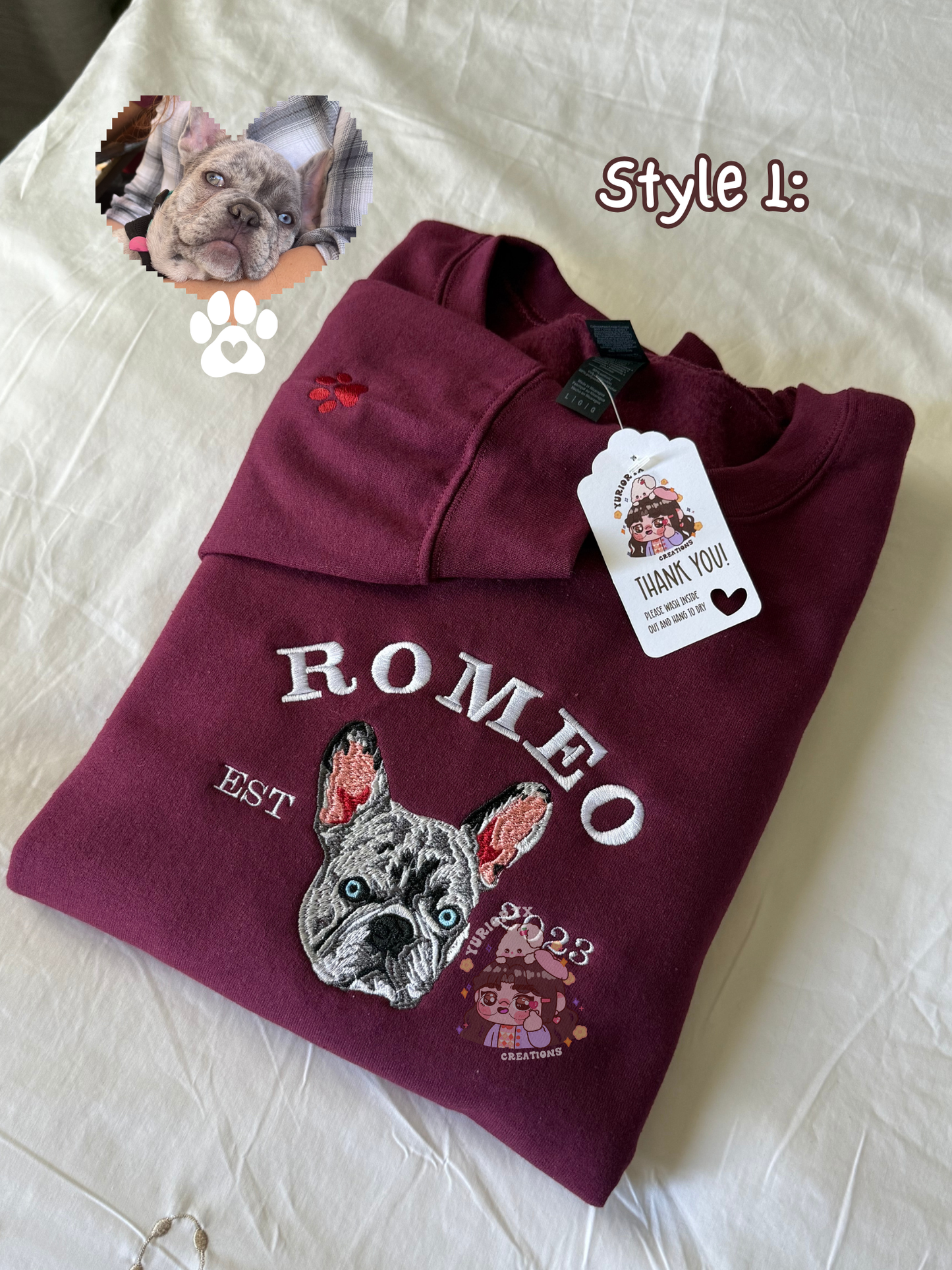 Personal pet embroidered sweater 🐾 *pre-order*