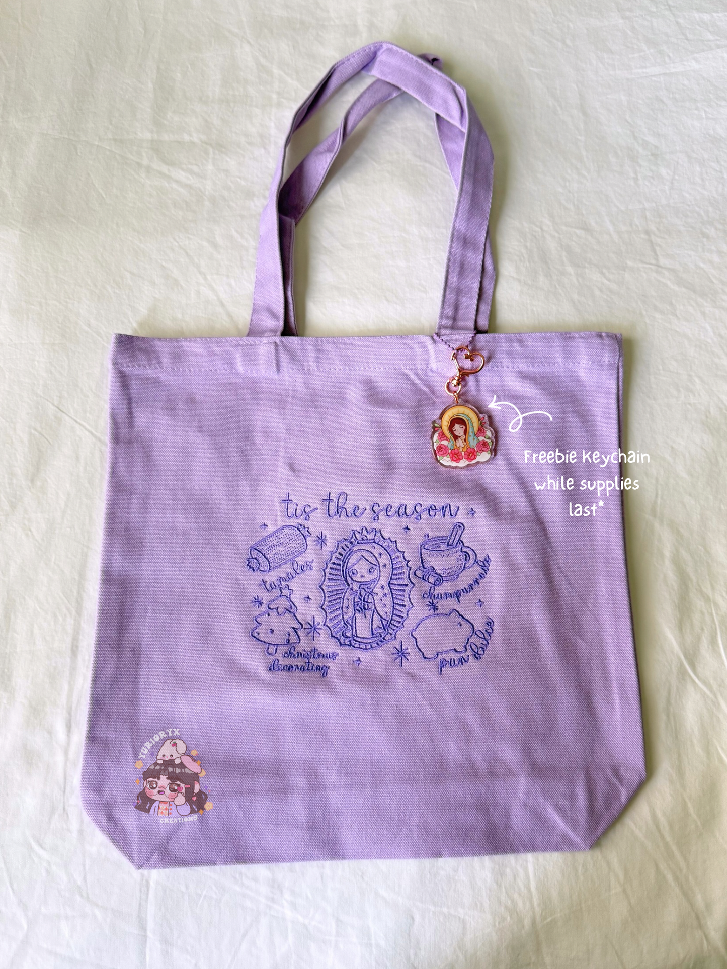 Virgencita 12 de Diciembre embroidered tote 👑 *pre-order*